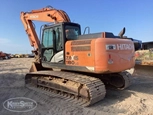 Up close cab of used Hitachi Excavator,Used Excavator in yard,Used Hitachi,Side of used Hitachi,Used Excavator ready to go,Front of used Excavator